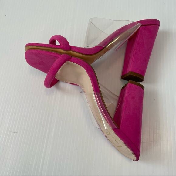Lulus Arianna Fuchsia Suede High Heel Sandals size 8 - Picture 3 of 11